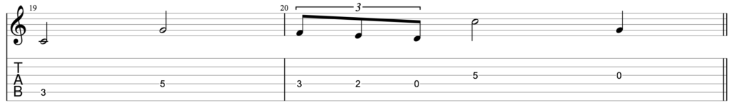 Guitar diagram – Intervals Cheat Sheet: Associating Songs with Intervals
