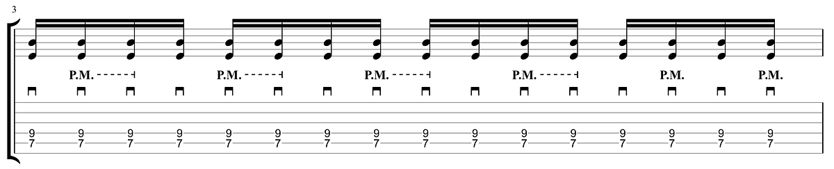 Guitar diagram – Melodic Rhythm (on Guitar)