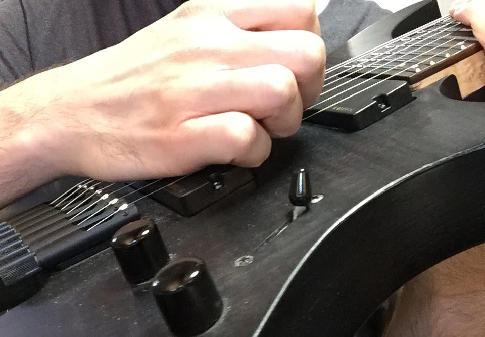 Guitar diagram – Palm Mutes