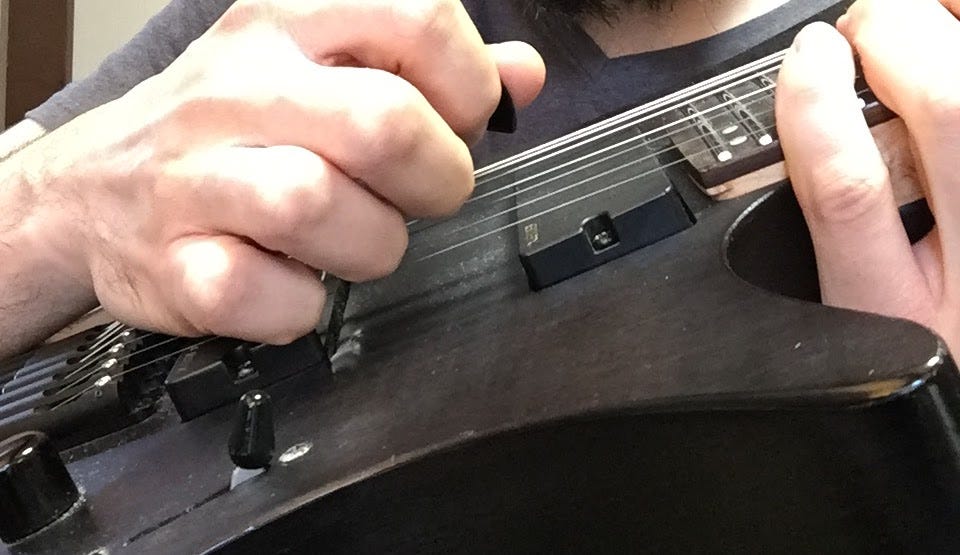 Guitar diagram – Palm Mutes
